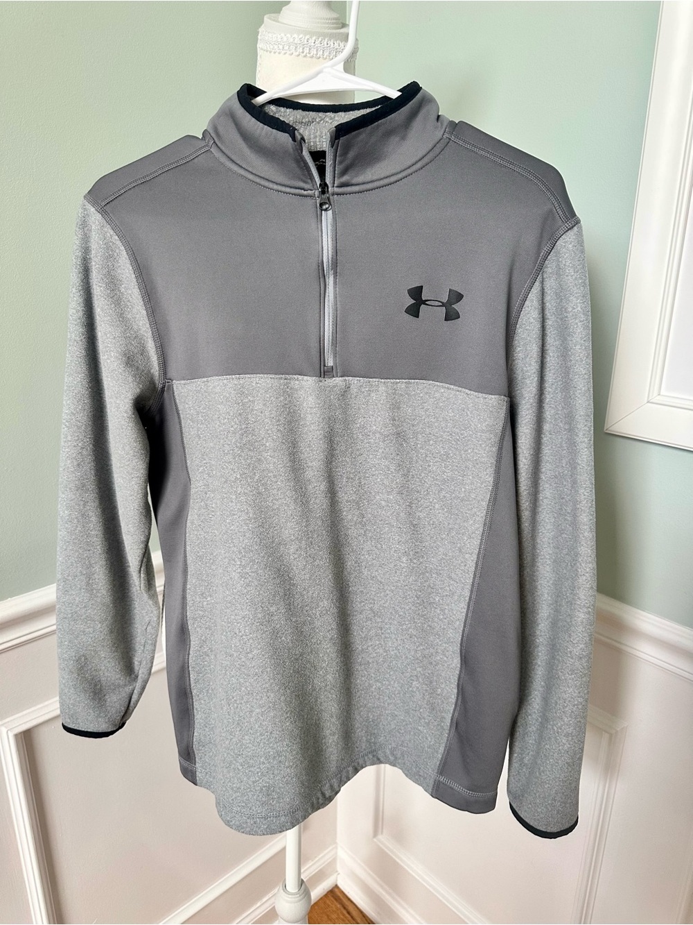 Under Armour Men’s Coldgear Infrared Quarter 1/4 Zip Pullover Gray Size S EUC